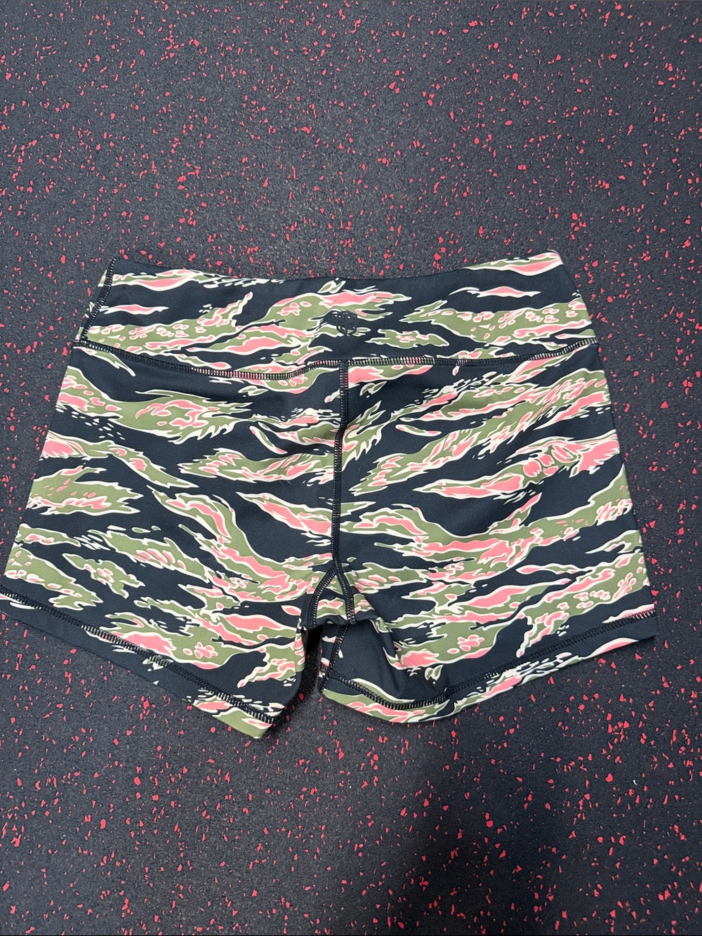 Born Primitive Women's Black, Olive & Pink Camo Bike Shorts